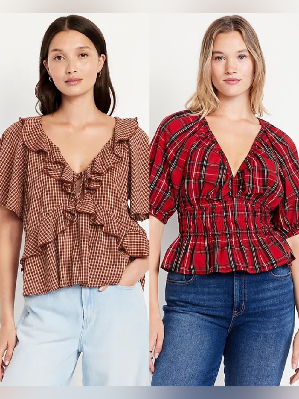 Old Navy Bundle: 2 Plaid Blouses